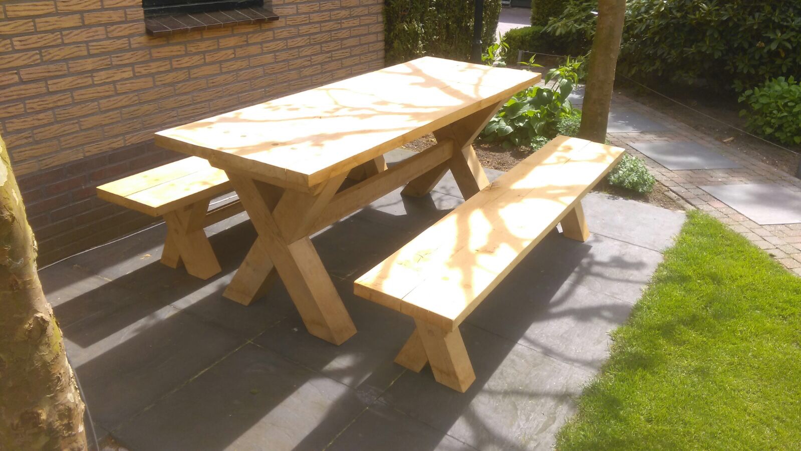 koolhydraat creatief regisseur Houten picknicktafels van eiken en douglas hout | Assortimen