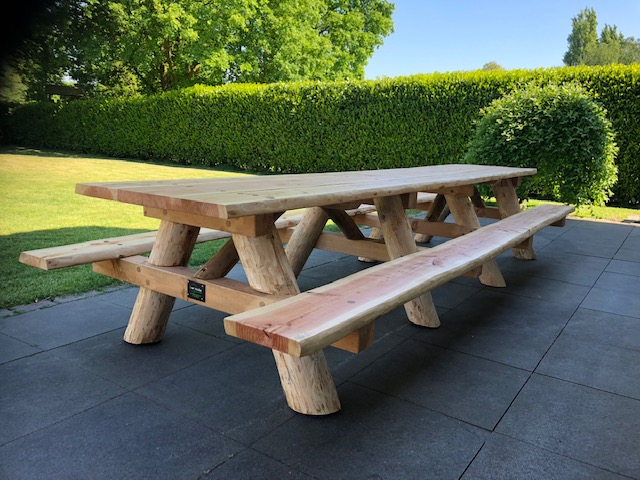 koolhydraat creatief regisseur Houten picknicktafels van eiken en douglas hout | Assortimen